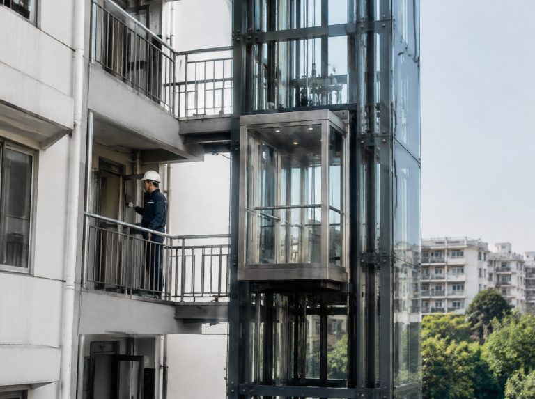 新乡旧楼加建观光电梯